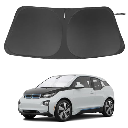 Windshield Sun Shade Custom Fit for 2014-2022 BMW i3 Accessories Foldable Sunshade Sun Blocker Protect Car from Sun Rays & Heat Damage Keep Car Cooler - size: Fit Bmw I3 2014-2022