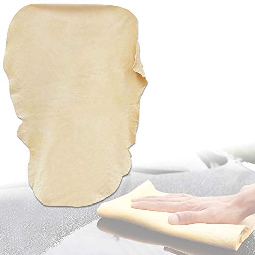 Chamois Cloth for Car - 35'' x 23.6'' (5.7 sq ft) - Extra Large Drying Natural Shammy Towel Real Leather Washing Cloth Cleaning Car Wipes