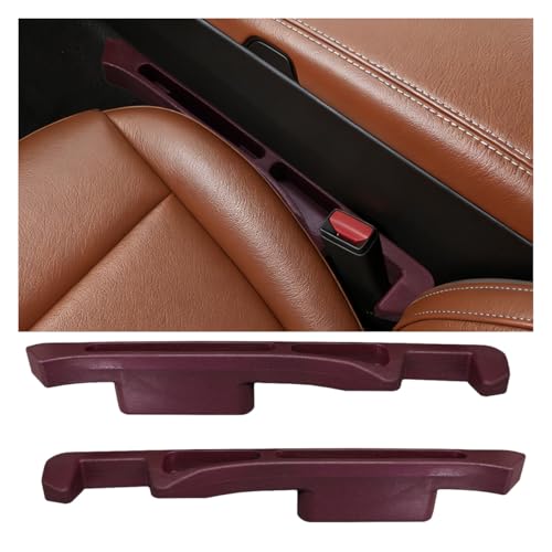 2PCS Car Seat Gap Filler Organizer, Multifunctional Car Gap Stopper Between Seat & Console Prevent Things Drop, Universal Vehicle Interior Phone Holder Accessories for SUVs Trucks (Red) - color: Red