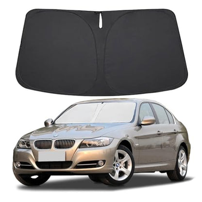 Windshield Sun Shade for BMW 3 Series 2006 2007 2008 2009 2010 2011 Front Window Shade Sun Visor Protector BMW 3 Series Accessories Foldable Sunshade 240T Reflective Polyester Blocks UV Rays Keep Cool - size: for BMW 3 Series 2006-2011