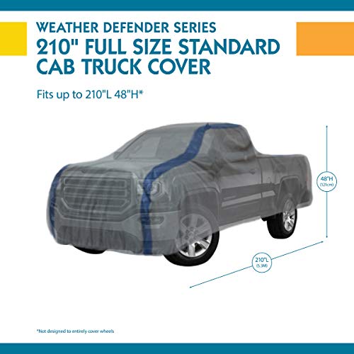DUCKCOVERS Weather Defender Pickup Truck Cover, Fits Regular Cab Trucks up to 17 ft. 5 in. L - size: 210"L x 56"H
