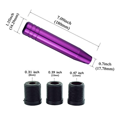 Abfer Tall Shift Knob Car Long Shifting Head Replace Weighted Gear Stick Shifter Knob Extension Fit Most Manual Automatic Transmission Vehicle (Purple-1) - color: Purple