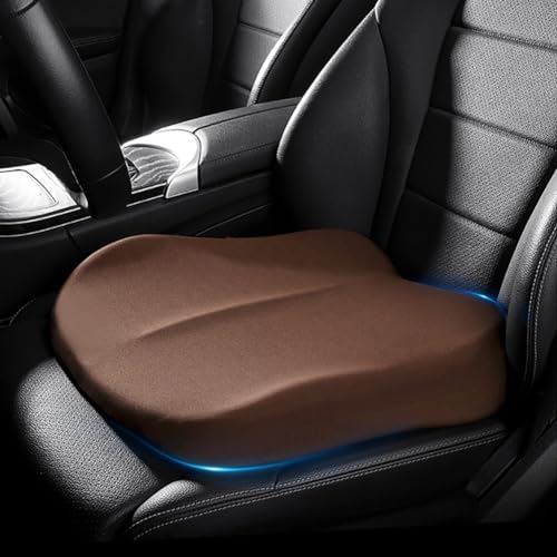 Car Seat Cushions for Driving, Comfort Memory Foam Wedge Driver Seat Cushion, Adult Booster Cushion, Adult Booster Seat for Car, Height 3.9 inch, for Car, Truck, Long Trips,Coffee - color: Coffee
