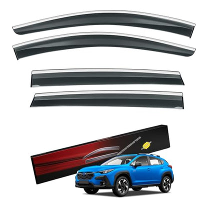 Rain Guards Compatible with Subaru Crosstrek 2024 2025 2026 & Impreza 2024-2026 Side Window Deflectors Window Rain Guards Out-Channel Guard Deflector Vent Visor-4pcs - style: Crosstrek 2024 2025