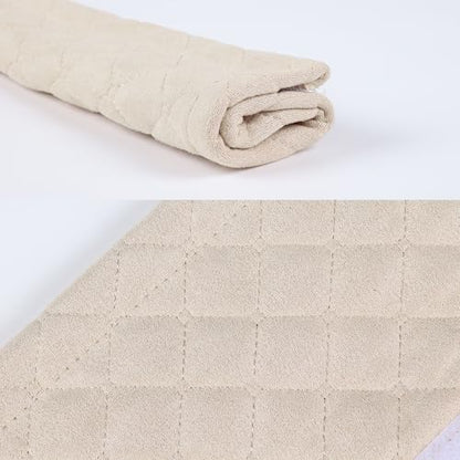 Amooca Automotive Seat Belt Cover Soft Suede Universal Fit Seatbelt Shoulder Pad Neck Protector Cushions for SUV Trucks Airplane Backpack 2 Pack Beige - color: Beige