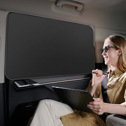 Silver Car Window Sun Shade - Side Thiken Curtain Magnetic 100% Block Light Car Window Covers with Cooler Feeling (Silver, D-Back-2pcs) - size: D-back-2pcs