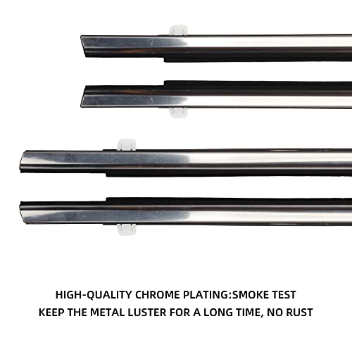 Dasbecan 4Pcs Weatherstrip Window Seal Chrome Car Window Moulding Trim Compatible with Honda Accord 2008-2012 Replaces#72410-TA0-A01 72450-TA0-A01 72910-TA0-A01 72950-TA0-A01