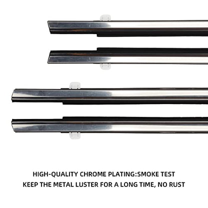 Dasbecan 4Pcs Weatherstrip Window Seal Chrome Car Window Moulding Trim Compatible with Honda Accord 2008-2012 Replaces#72410-TA0-A01 72450-TA0-A01 72910-TA0-A01 72950-TA0-A01