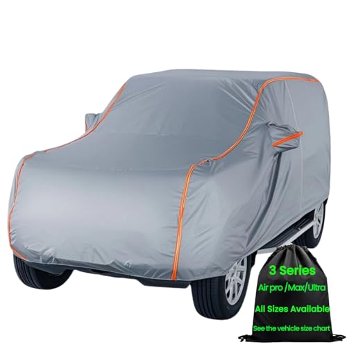 Small SUV Car Cover Waterproof All Weather, Outdoor Full SUV Cover Rain Sun UV Protection, Universal Fit for Subaru Crosstrek, Jeep Liberty Compass, Kia Soul Sportage Fit Up to 182" - color: Gray(Max), size: Size 8: SUV 1 (Under 183")