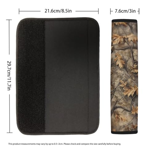 Camouflage Hunting Automotive Seat Belt Cover Thickened Seatbelt Shoulder Pad Cushions 2 PCS Anti-Slip Shoulder Strap Protect Universal Fit for Auto Truck Van SUV - color: Camouflage Hunting