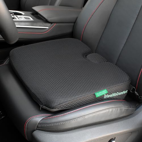 ( 16x13.7 inches Wedge Seat Cushion for Car and Truck,Portable Memory Foam Seat Cushion for Tailbone Stress Back Pain Relief - size: 16x13.7