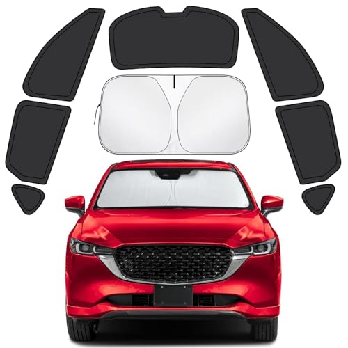 Car Window Shades for Mazda CX-5 2017-2025 Accessories - Full Set 8PCS Side Window Sunshades with Memory Frame & Blackout Fabric, Privacy UV Shield for Camping/Travel - size: Fit for Mazda CX-5 2017-2025