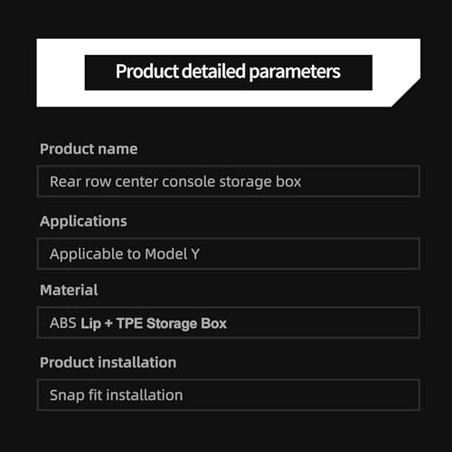 LUCKEASY Rear Center Console Organizer for Tesla Model Y 2021-2024 (Not fit Juniper 2025+) 2nd Row Under Floor Storage Box TPE Connected With ABS Lid Waterproof Model Y Rubbish Bin Anti-scratching - size: 2nd Row Box 1PCS