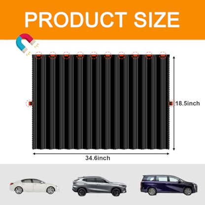Car Side Window Sun Shades, Magnetic 2PCS Car Privacy Window Shade, Car Window Shade for Breastfeeding, Taking a nap, Changing Clothes, Camping (Back Seat 2pcs)