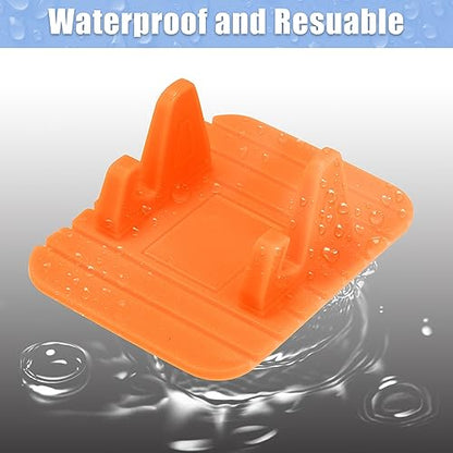 X AUTOHAUX Phone Holder for Car Universal Anti-Slip Dashboard Car Vehicle Cellphone Mobile Phone Pad GPS Mounting Mat Orange - color: Orange