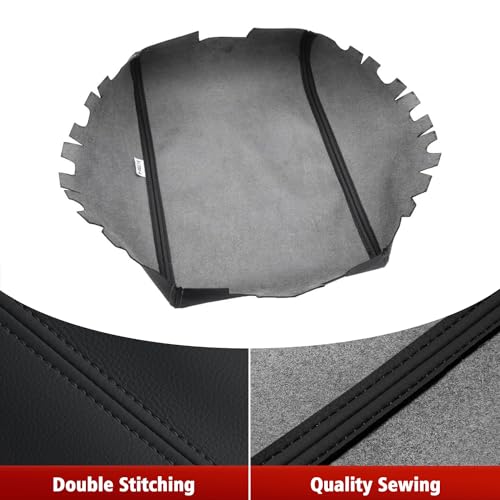 KBH Center Console Cover Replacement for Infiniti QX60 / JX35 & Nissan Pathfinder 2013-2020, Vinyl Leather, Car Armrest Upholstery, Anti-Scratch, Black - color: Black