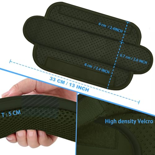 ZINZ 2-Pack Universal Shoulder Pad with Ultra Thick Cushion for Bag Luggage Bag Crossbody, Plus Long & Anti-Slip & Breathable,Army Green - color: Army Green