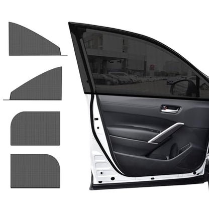 Ohleats 4 PCS Car Window Shades, Auto Front Rear Side Window Sun Shades for Block Heat & UV Protection, Breathable Mesh Baby Window Screen Covers, Universal Car Accessories (Car) - size: Car 4PCS