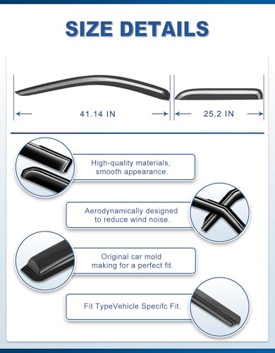Out-Channel Window Rain Guards Fit for 2002-2008 Dodge Ram 1500 Quad Cab/Extended Cab, Window Vent Visors Wind Deflector Vent Shades for 03-09 Dodge Ram 2500 3500 Extended Cab - size: Fit for 2002-2009 Dodge Ram