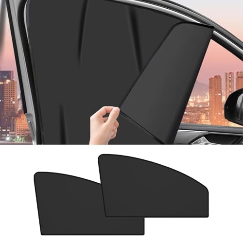 Driver Side Window Sun Shade 2PCS Car Magnetic Window Shades for Baby and Privacy, Car Windows Curtains Covers Front Side Glass 99% UV Protection Magnetic Blackout Windows Cover Tint - size: Blackout for Front