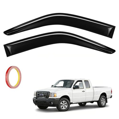 2Pcs Window Vent Visors, Outside-Mount Window Deflectors, Rain Guards for 1993-2011 Ford Ranger & Mazda B2300 1994-2009 - size: 1993-2011 Ford Ranger