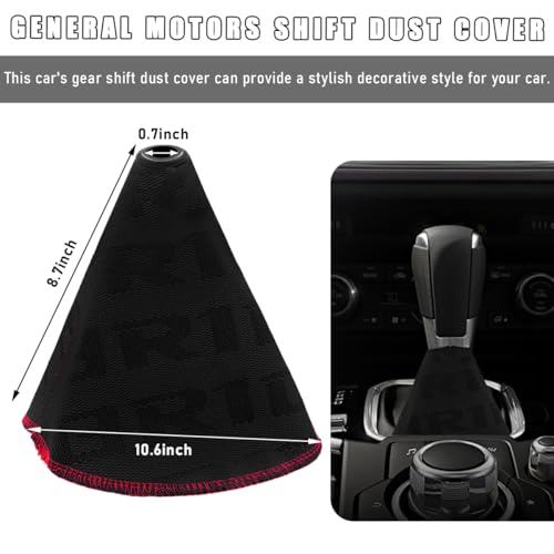povtii Car Shift Boot Cover, Waterproof Canvas Fabric Manual Automatic Shift Knob Boot Dust Cover, Gear Gaiter Cover Auto Shift Boot Sleeve Protector, Universal Car Accessories (Black) - color: Black