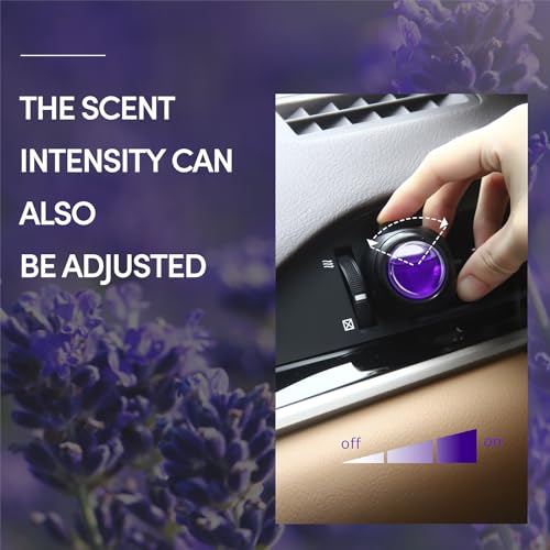 Car Air Freshener Vent Clips, 8 Pack, Provides Long-Lasting Scent, Up to 240 Days, Odor Eliminator (Lavender) - color: Lavender