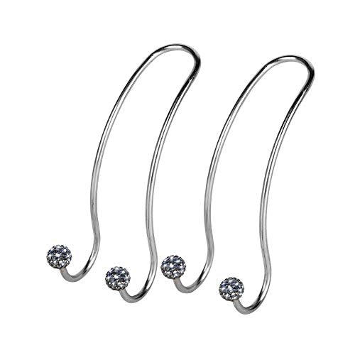 SAVORI Auto Hooks Bling Car Hangers Organizer Seat Headrest Hooks Strong and Durable Backseat Hanger Storage Universal for SUV Truck Vehicle 2 Pack (Gey) - color: Gray