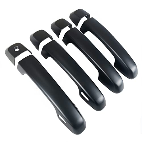 Door Handle Covers Trim Compatible with Toyota 4Runner 4WD N280 Prado J150 2010-2023 2017 2018 2019 2020 2021 Car Styling Accessories Exterior Door Handles with Smart Key Holes Matte black 8PCS ABS - color: Matte Black, size: With Smart Key Holes