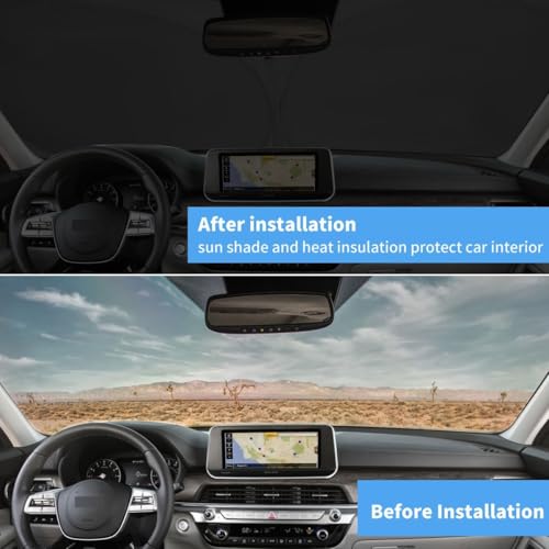 Windshield Sun Shade for 2019-2026 Chevy Silverado 1500, Custom Fit Car Front Window Sunshade for Chevy Regular/Crew/Double Cab 2Dr 4Dr, Foldable Sun Visor, UV Heat Blocking Keep SUV Cool - size: Z3 for 2019-2026 Chevy Silverado 1500