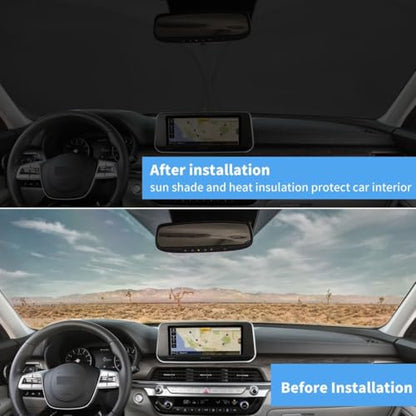 Windshield Sun Shade for 2019-2026 Chevy Silverado 1500, Custom Fit Car Front Window Sunshade for Chevy Regular/Crew/Double Cab 2Dr 4Dr, Foldable Sun Visor, UV Heat Blocking Keep SUV Cool - size: Z3 for 2019-2026 Chevy Silverado 1500