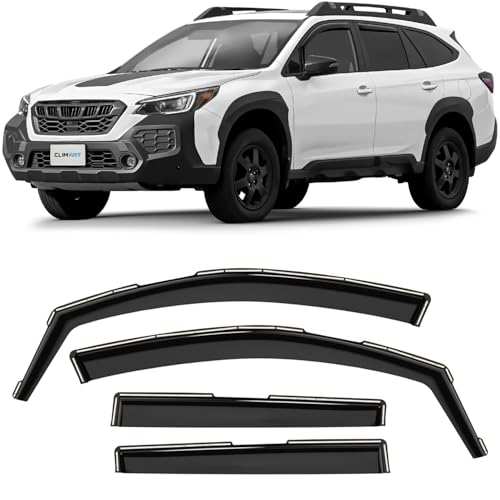 CLIM ART in-Channel Incredibly Durable Rain Guards for Subaru Outback 2020-2025, Original Window Deflectors, Vent Window Visors, Vent Deflector, 4 pcs. - 620513 - color: For Outback 20-25