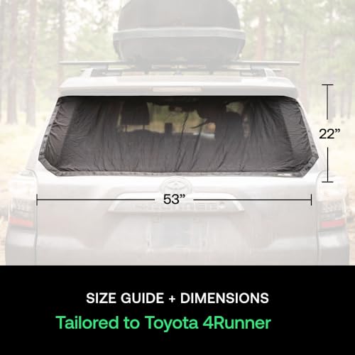 Luno Trunk Window Shade for Toyota 4Runner – Magnetic Rear Hatch Screen for Camping, Bug Protection – Breathable Mesh, Durable Nylon – Car Camping Essential w/Storage Pouch – 4Runner Accessory