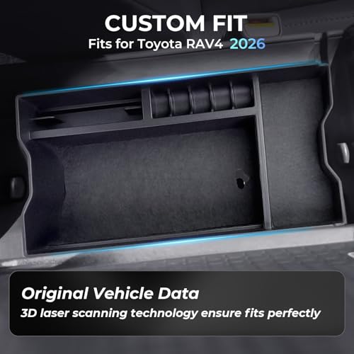 Center Console Organizer Tray Storage Box for Toyota RAV4 2026, Interior Accessories Armrest Insert Tray Storage Box for 2026 RAV 4, Black - style: 12) Fits for Toyota RAV4 2026