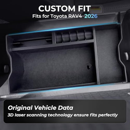 Center Console Organizer Tray Storage Box for Toyota RAV4 2026, Interior Accessories Armrest Insert Tray Storage Box for 2026 RAV 4, Black - style: 12) Fits for Toyota RAV4 2026