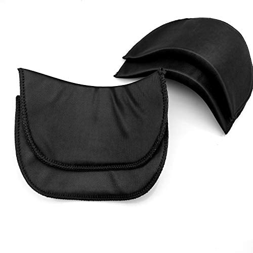 YEQIN Covered Set-in Shoulder Pads (2 Pcs White + 2 Pcs Black) - color: 2pc White + 2pc Black