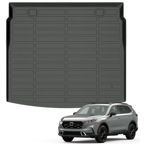 Auxko All Weather Cargo Liner Fit for Honda CR-V(Include Hybrid) 2023 2024 2025 2026 Upper Position TPE Rubber Trunk Mat CRV Accessories All Season Guard Odorless Anti-Slip Cargo Mat Black - size: Crv|2023-2026|upper Cargo Mat