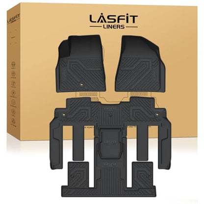 LASFIT Floor Mats for Chevy Traverse 2009-2017(Only 7 Seat)/Buick Enclave 2008-2017(Only 7 Seat)/Saturn Outlook 2008-2010(Only 7 Seat)/GMC Acadia 2007-2016 & Acadia Limited 2017(Only 7 Seat) - size: Floor Mats for Traverse/Enclave/Acadia 2009-2017