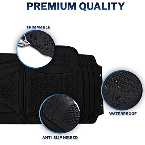 Zone Tech Premium Quality Automotive Rear Universal 1 Piece Runner Mat- All Weather Protection-Perfect for Car, Truck and SUV