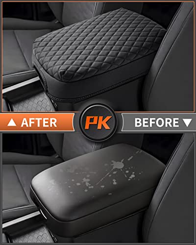 Shademax Custom for Center Console Cover Nissan Frontier 2025 2024 2023 2022 Armrest Cushion Pad Cover PU Leather Frontier Accessories 2025 2026 Car Armrest Seat Box Cover Protector Anti-Scratch Black - size: Size for Nissan Frontier 2022-2026