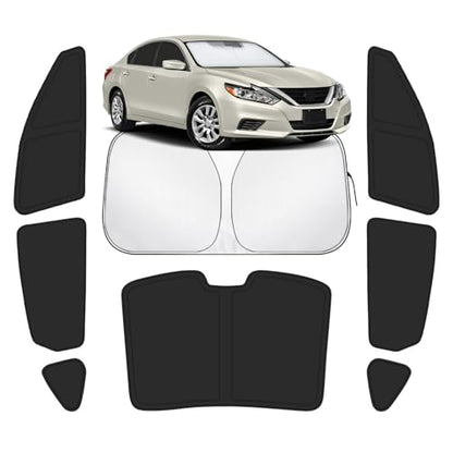 Car Window Shades Intended for Nissan Altima 2013-2018, Privacy Window Covers 8PCS for Side, Rear & Windshield, Car Shield Sunshade for Privacy Protection, Heat Blocking, Camping and Parking - size: for Nissan Altima 2013-2018