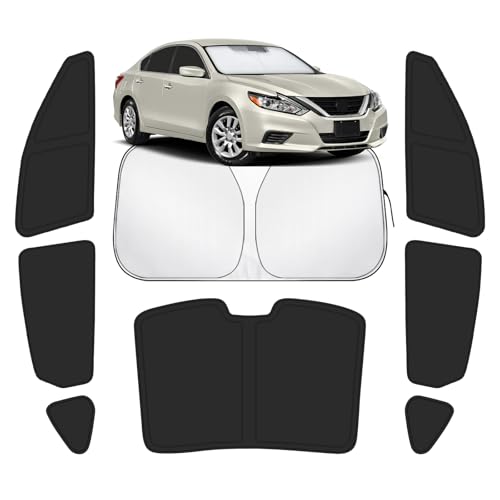 Car Window Shades Intended for Nissan Altima 2013-2018, Privacy Window Covers 8PCS for Side, Rear & Windshield, Car Shield Sunshade for Privacy Protection, Heat Blocking, Camping and Parking - size: for Nissan Altima 2013-2018