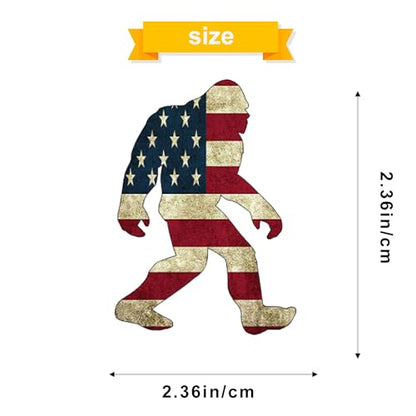 6 Pcs USA Flag Bigfoot Sasquatch Car Air Fresheners, Funny Hanging Air Fresheners Long Lasting Cute Car Mirror Scented Hanging Decoration Ornaments Gift Interior Accessories for Men Women