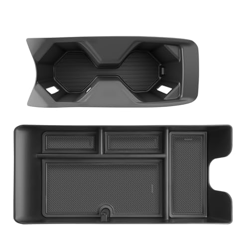SKTU 2Pcs 2025 2026 Camry Center Console Organizer for 2025 2026 Toyota Camry (LE/SE/Nightshade/XLE/XSE) Cup Holder & Console Tray Toyota Camry 2025 2026 Accessories Durable Cup Pad Tray - color: 2Pcs for 2025 2026 Camry