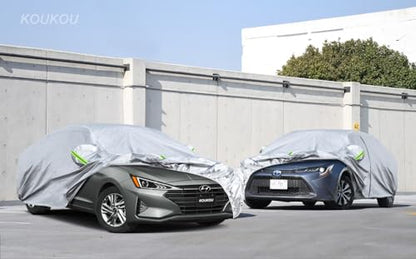 KouKou Oxford Car Cover Waterproof All Weather for Automobiles, Fit Sedan Toyota Corolla, Hyundai Elantra, Mazda 3, Nissan Sentra, BMW 3 Series, Lexus IS250,etc (185 X 70 X 59 inch) - size: C2-Fit sedan length ( 178" to 185")