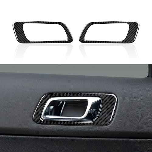 MYDDL Car Rear Inner Door Bowl Sticker Carbon Fiber Decal Interior Trim Cover for Ford Explorer Sport 2010-2015 Accessories - color: Rear Inner Door Bowl