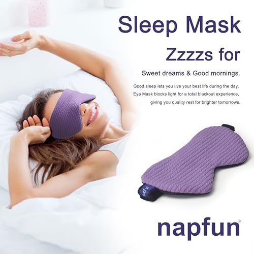 napfun Neck Pillow for Travel with Travel Pouch, Sleep Mask & Earplugs, Memory Foam Airplane Pillow for Headrest Sleep with Eyeshades, Plane Essentials with Eye Blindfold, Light Purple Striped Kit - color: Light Purple Striped Kit