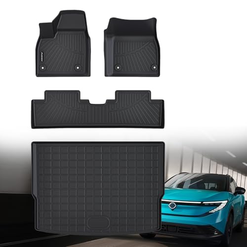 Floor Mats for All-New 2026 Nissan Leaf (Only Fit SV+ FWD) & Cargo Mat, TPE All Weather Protection Car 1st & 2nd Row Floor Liners with Trunk Mat Full Set Accessories,Black - size: 2026 Nissan Leaf (Only SV+ FWD)