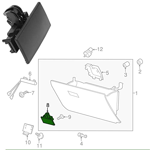 Gledewen Glove Box Latch Handle (Black), Compatible with 2008-2016 Ford F150 F250 F350 F450 F550 Super Duty Edge, Lincoln Mark LT MKX | BL3Z-1506072-AE Glove Box Door Lock Open Handle - color: Black Glove Box Latch Handle