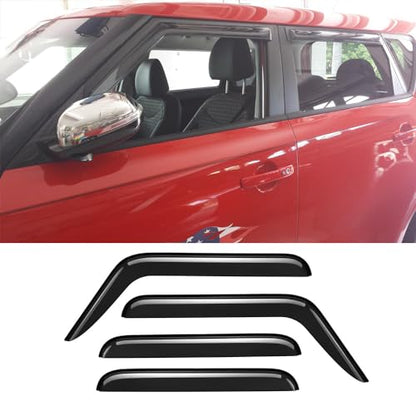 94367 Sunproof Waterproof Side Window Wind Deflector, 4pcs Protective Replacements Rain Guards Set, Window Visor fit for 2014-2019 Kia Soul - size: 2014-2019 Kia Soul